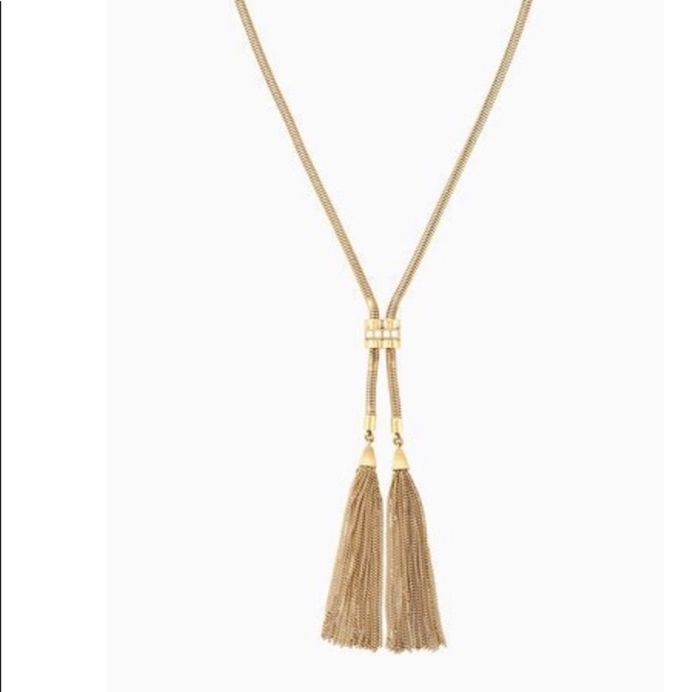 Jacqueline Tassel Lariat Necklace